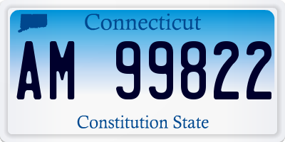 CT license plate AM99822
