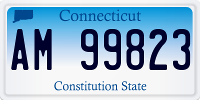 CT license plate AM99823