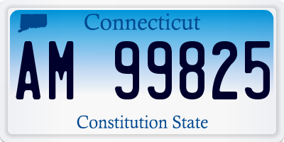 CT license plate AM99825