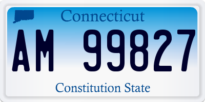 CT license plate AM99827
