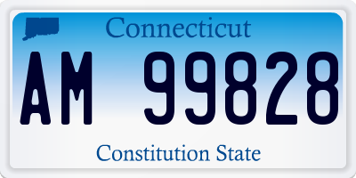 CT license plate AM99828