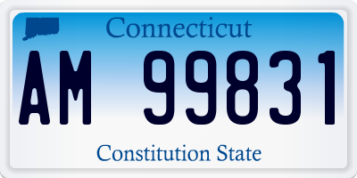 CT license plate AM99831