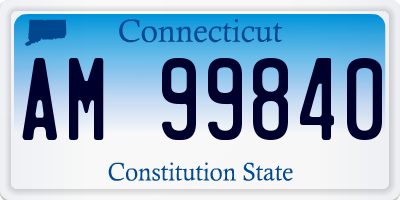 CT license plate AM99840