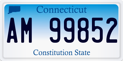 CT license plate AM99852