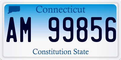 CT license plate AM99856