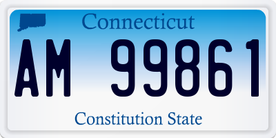 CT license plate AM99861