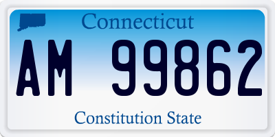 CT license plate AM99862