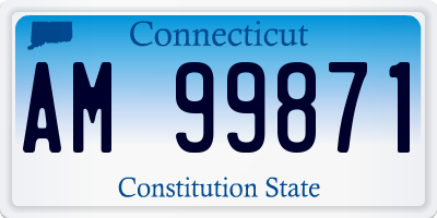 CT license plate AM99871