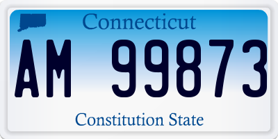 CT license plate AM99873