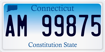 CT license plate AM99875