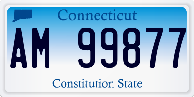 CT license plate AM99877