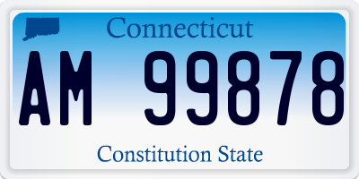 CT license plate AM99878
