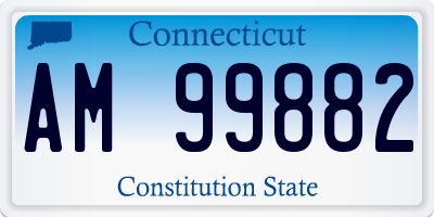 CT license plate AM99882