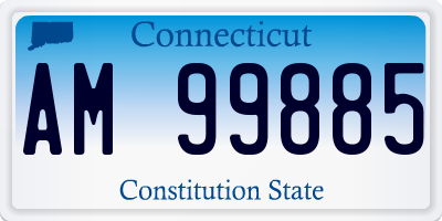 CT license plate AM99885