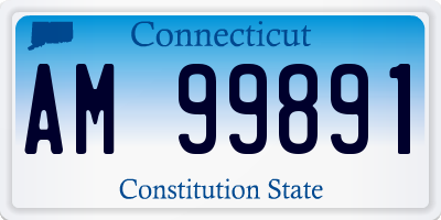 CT license plate AM99891