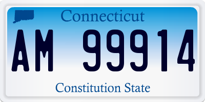 CT license plate AM99914