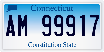 CT license plate AM99917