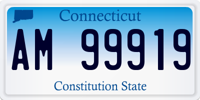 CT license plate AM99919