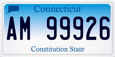 CT license plate AM99926