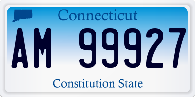 CT license plate AM99927