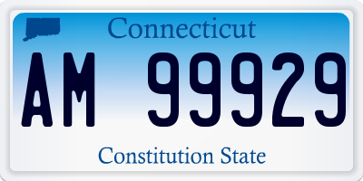 CT license plate AM99929