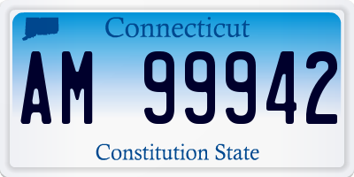 CT license plate AM99942