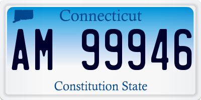 CT license plate AM99946