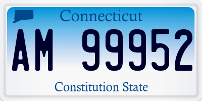 CT license plate AM99952