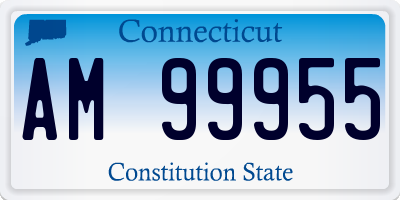 CT license plate AM99955
