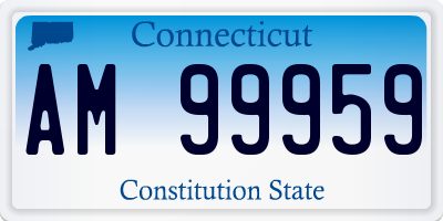 CT license plate AM99959