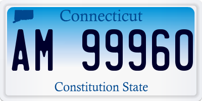 CT license plate AM99960