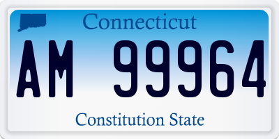 CT license plate AM99964