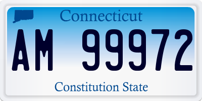 CT license plate AM99972