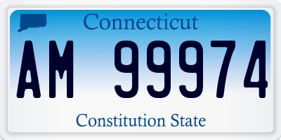 CT license plate AM99974