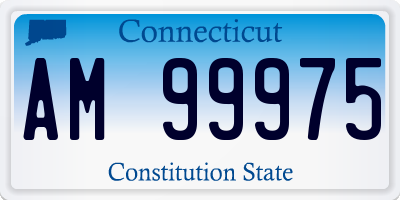 CT license plate AM99975