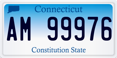 CT license plate AM99976