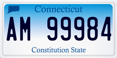 CT license plate AM99984