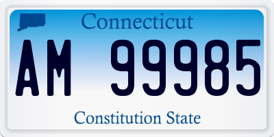CT license plate AM99985