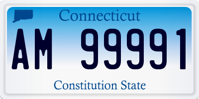 CT license plate AM99991