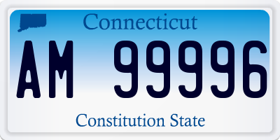 CT license plate AM99996