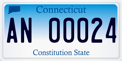 CT license plate AN00024