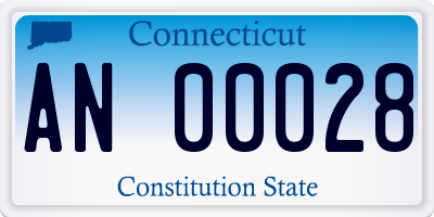 CT license plate AN00028