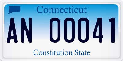 CT license plate AN00041