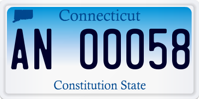 CT license plate AN00058