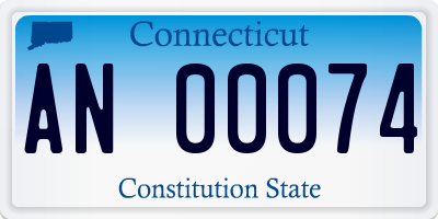 CT license plate AN00074
