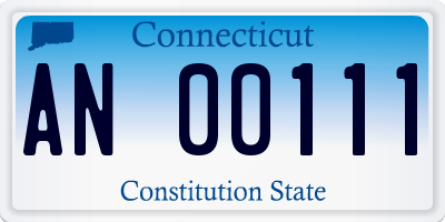 CT license plate AN00111