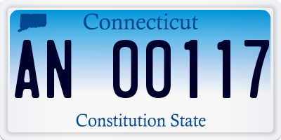 CT license plate AN00117