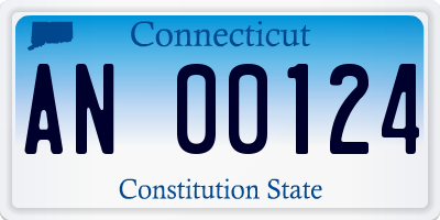 CT license plate AN00124