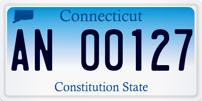 CT license plate AN00127
