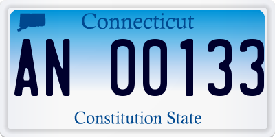 CT license plate AN00133